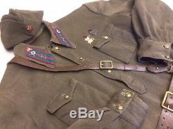 WW -2 Soviet Russian uniform set Tunic jacket+Breeches+Hat+Belt Style 1935-1943