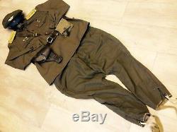 WW -2 Soviet Russian uniform set Tunic jacket+Breeches+Hat+Belt Style 1943