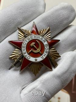WW II SOVIET RUSSIAN USSR Badge Medal Order of PATRIOTIC WAR GOLD ST. SILVER
