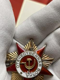 WW II SOVIET RUSSIAN USSR Badge Medal Order of PATRIOTIC WAR GOLD ST. SILVER