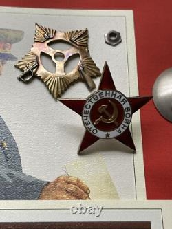 WW II SOVIET RUSSIAN USSR Badge Medal Order of PATRIOTIC WAR GOLD ST. SILVER