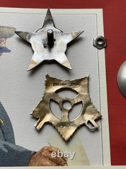 WW II SOVIET RUSSIAN USSR Badge Medal Order of PATRIOTIC WAR GOLD ST. SILVER