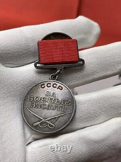 WW II Soviet Russian Medal Badge Order USSR Sterling Silver