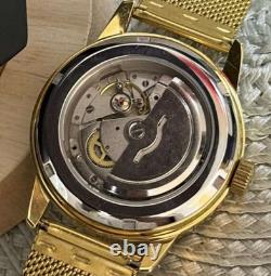 Watch 24h Automatic Polar Wrist Men's Russian Soviet USSR Strap Raketa Golden