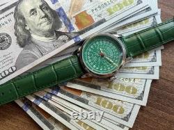 Watch 24h Mechanical Raketa Wrist Men Soviet USSR Polar Day Russian Rare Green