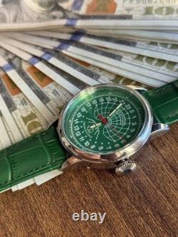 Watch 24h Mechanical Raketa Wrist Men Soviet USSR Polar Day Russian Rare Green