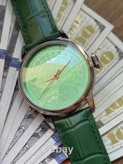 Watch 24h Mechanical Raketa Wrist Men Soviet USSR Polar Day Russian Rare Green