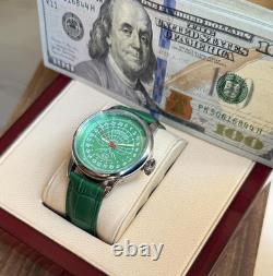 Watch 24h Mechanical Raketa Wrist Men Soviet USSR Polar Day Russian Rare Green