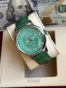 Watch 24h Mechanical Raketa Wrist Men Soviet USSR Polar Day Russian Rare Green