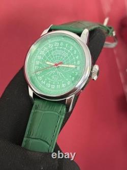 Watch 24h Mechanical Raketa Wrist Men Soviet USSR Polar Day Russian Rare Green