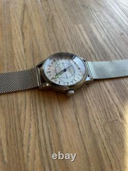 Watch 24h Mechanical Raketa Wrist Men Soviet USSR Polar Day Russian Rare Silver