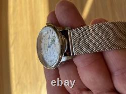 Watch 24h Mechanical Raketa Wrist Men Soviet USSR Polar Day Russian Rare Silver