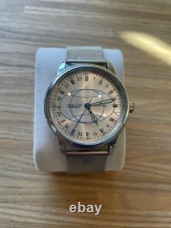 Watch 24h Mechanical Raketa Wrist Men Soviet USSR Polar Day Russian Rare Silver