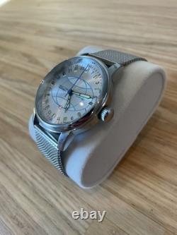 Watch 24h Mechanical Raketa Wrist Men Soviet USSR Polar Day Russian Rare Silver