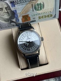 Watch 24h Mechanical Sputnik Russian Day Night Men Soviet Rare USSR Raketa Wrist