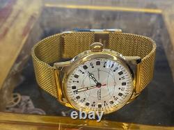 Watch 24h Mechanical Wrist Men's Russian Soviet USSR Polar Golden Raketa Wrist