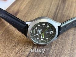 Watch Alarm Mechanical Pilot Aviator Wrist Soviet Men Signal USSR Russian Black