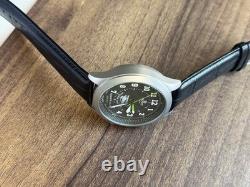 Watch Alarm Mechanical Pilot Aviator Wrist Soviet Men Signal USSR Russian Black