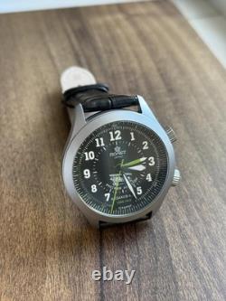 Watch Alarm Mechanical Pilot Aviator Wrist Soviet Men Signal USSR Russian Black