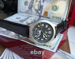 Watch Aviator Pilot Alarm Mechanical Wrist Soviet Mens Signal USSR Russian Black Watch Aviator Pilot Alarm Mechanical Wrist Soviet Mens Signal USSR Russian Black