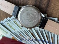 Watch Aviator Pilot Alarm Mechanical Wrist Soviet Mens Signal USSR Russian Black