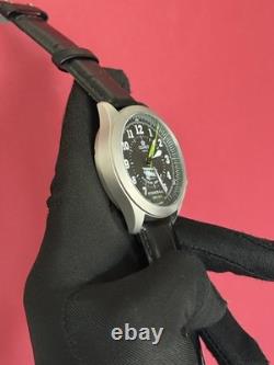 Watch Aviator Pilot Alarm Mechanical Wrist Soviet Mens Signal USSR Russian Black