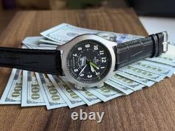 Watch Aviator Pilot Alarm Mechanical Wrist Soviet Mens Signal USSR Russian Black