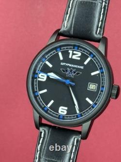 Watch Aviator Pilot Mechanical Vintage Soviet USSR Military Day Calendar Raketa