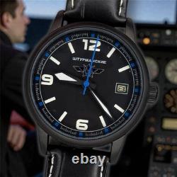 Watch Aviator Pilot Mechanical Vintage Soviet USSR Military Day Calendar Raketa