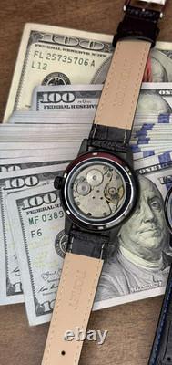 Watch Aviator Pilot Mechanical Vintage Soviet USSR Military Day Calendar Raketa
