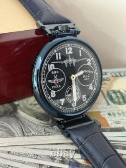 Watch Mechanical Aviator Vintage Soviet Russian 3602 Dial Wrist Men USSR Molniya