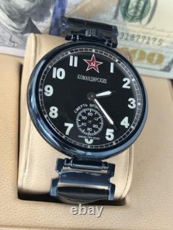 Watch Mechanical Commander USSR Men's Soviet Wrist Strap Molniya Star Russian
