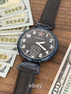 Watch Mechanical Commander USSR Men's Soviet Wrist Strap Molniya Star Russian