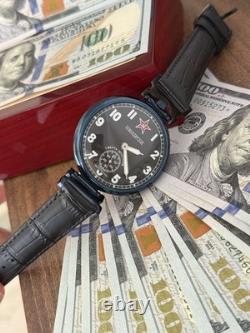 Watch Mechanical Commander USSR Men's Soviet Wrist Strap Molniya Star Russian