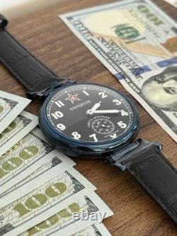 Watch Mechanical Commander USSR Men's Soviet Wrist Strap Molniya Star Russian