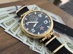 Watch Mechanical Commander USSR Molnija Mens Soviet Star Vintage Russian Molniya