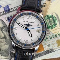 Watch Mechanical Pilot Soviet Aviator USSR Military Calendar Men Day Raketa