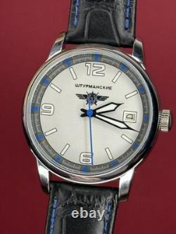 Watch Mechanical Pilot Soviet Aviator USSR Military Calendar Men Day Raketa