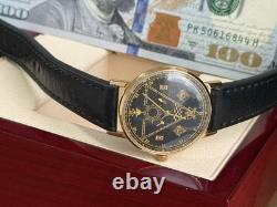 Watch Mechanical Poljot Men's Wrist USSR Russian Soviet Slim Deluxe Freemason