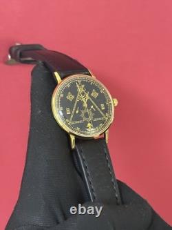 Watch Mechanical Poljot Men's Wrist USSR Russian Soviet Slim Deluxe Freemason