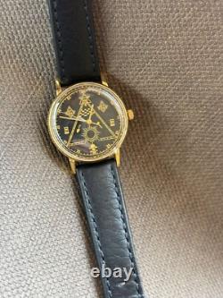 Watch Mechanical Poljot USSR Masonic Russian Soviet Deluxe Slim Men's Vintage
