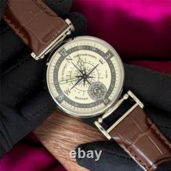 Watch Mechanical Wrist Compass Men's Russian Soviet USSR Molniya Strap, Vintage