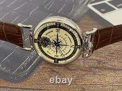Watch Mechanical Wrist Compass Men's Russian Soviet USSR Molniya Strap, Vintage