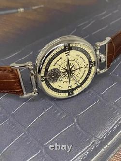 Watch Mechanical Wrist Compass Men's Russian Soviet USSR Molniya Strap, Vintage