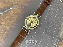 Watch Mechanical Wrist Compass Men's Russian Soviet USSR Molniya Strap, Vintage