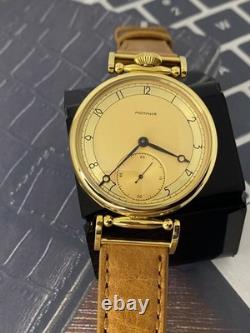 Watch Mechanical Wrist Golden Russian Molniya USSR Molnja Soviet Rare Vintage