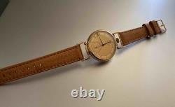 Watch Mechanical Wrist Golden Russian Molniya USSR Molnja Soviet Rare Vintage