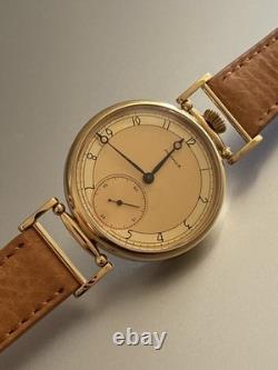 Watch Mechanical Wrist Golden Russian Molniya USSR Molnja Soviet Rare Vintage