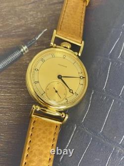 Watch Mechanical Wrist Golden Russian Molniya USSR Molnja Soviet Rare Vintage