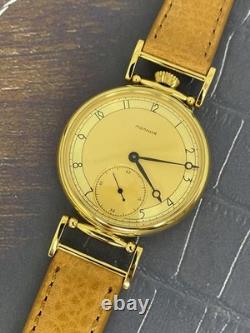 Watch Mechanical Wrist Golden Russian Molniya USSR Molnja Soviet Rare Vintage